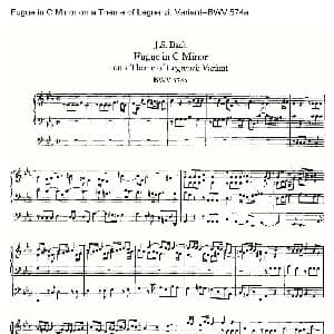 Fugue in C Minor on a Theme of Legrenzi: Variant BWV 574a 管风琴
