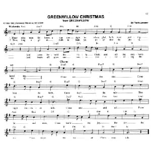 GREENWILLOW CHRISTMAS_外国歌谱
