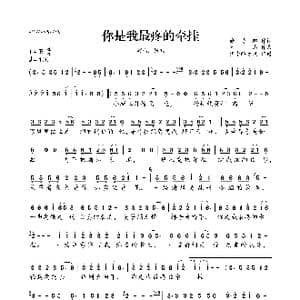 你是我最疼的牵挂_歌曲简谱_词曲:徐菁阳 阚杰
