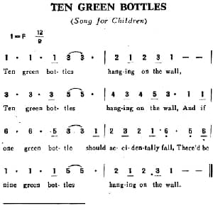 TEN GREEN BOTTLES_外国歌谱