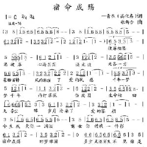 宿命成殇_通俗唱法乐谱_词曲:高化春 张新合