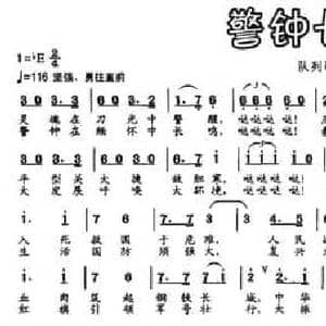 警钟长鸣_民歌简谱_词曲:张立中 金苗苓