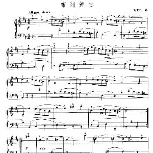 手风琴谱 | 布列舞曲 W F 巴赫作曲版 W F 巴赫