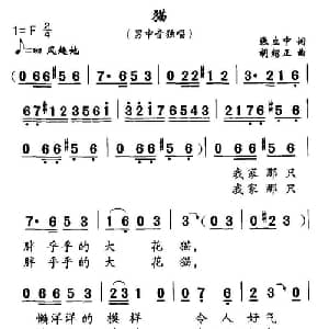 猫_美声唱法乐谱_词曲:张立中 胡绍正