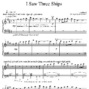 I Saw Three Ships 钢琴谱 Jon Schmidt