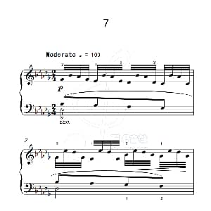 练习曲 7 钢琴谱 克拉莫