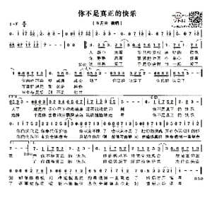 你不是真正的快乐_歌谱投稿_词曲:陈信宏 谱曲:陈信宏；编曲:五月天