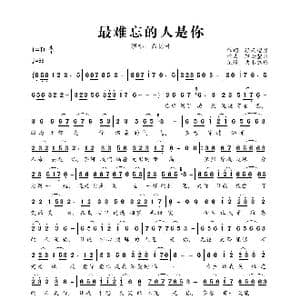 最难忘的人是你_歌曲简谱_词曲:轻云望月 轻云望月