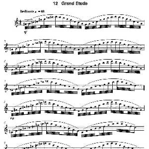 萨克斯谱 | Grand Etude 12首现代风格练习曲之12 James Rae
