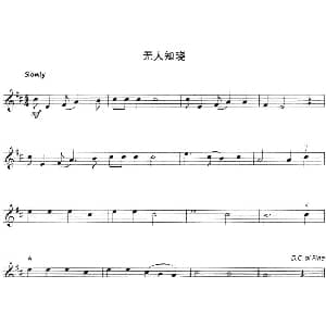 小提琴谱 | 无人知晓