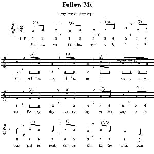 Follow me_外国歌谱