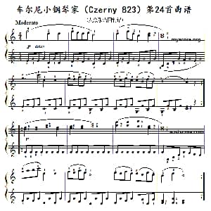 车尔尼 小钢琴家 钢琴谱