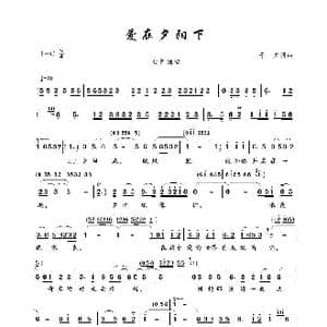 爱在夕阳下_歌谱投稿_词曲:于文 于文