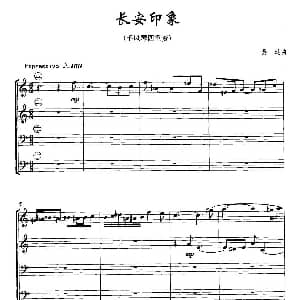 手风琴谱 | 长安印象 手风琴四重奏 吴延