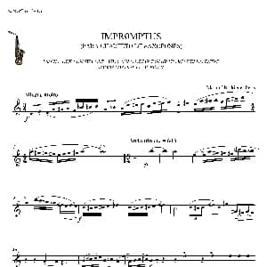 萨克斯谱 | IMPROMTUS 次中音萨克斯分谱