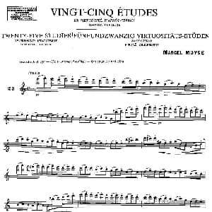 长笛曲谱 | Moyse 25 Studies after Czerny flute 之23 25首改编自车尔尼作品的练习曲 Moyse