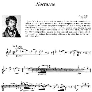 小提琴谱 | 夜曲 Nocturne 约翰 菲尔德作曲版 约翰 菲尔德  Field