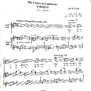 圣诞的色彩女声二部合唱谱_歌谱投稿