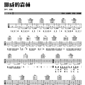 挪威的森林 吉他谱 伍佰 吴俊霖 吴俊霖