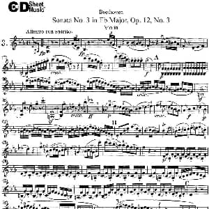 小提琴谱 | Violin Sonata No.3 in Eb Major Op.12 No.3