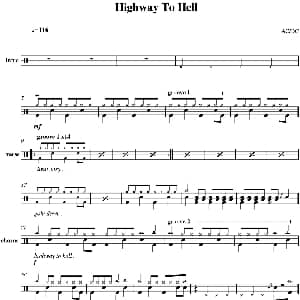 AcDc Highway to hell 爵士鼓谱