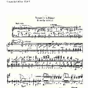 Sonata in A Minor D.845 钢琴谱