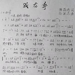 我在乎_歌曲简谱_词曲:陈莉娟 孙卫东