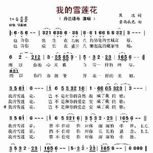我的雪莲花_歌曲简谱_词曲:果冻 索南扎巴