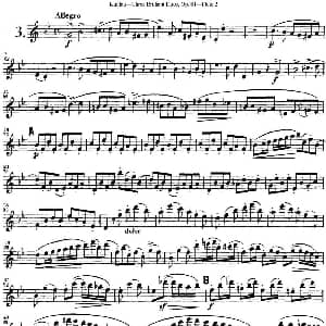 长笛曲谱 | 库劳长笛二重奏练习三段OP.81 Flute 2 NO.3 Kuhlau 库劳