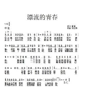 漂流的青春_歌谱投稿_词曲:童童 胡正伟