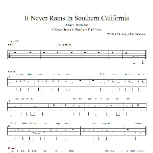it never rains in southern california 吉他谱 Albert