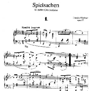Spielsachen Op.35 钢琴谱 狄奥多 柯希纳
