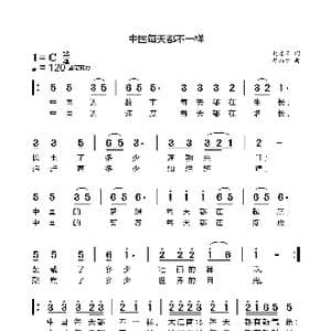 中国每天都不一样_歌谱投稿_词曲:赵凌云 程焰才