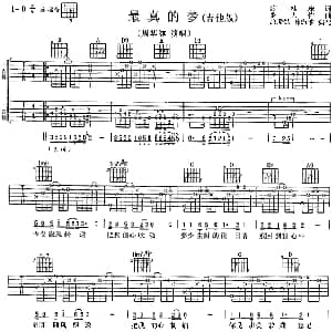 最真的梦 吉他谱 周华健 陈桂珠 罗大佑