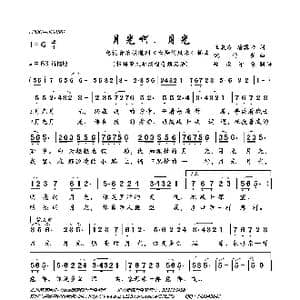 月光啊,月光_歌曲简谱_词曲:王晨湖,唐冀兴 沈传薪