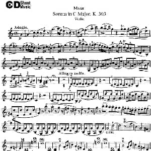小提琴谱 | Violin Sonata in C Major K.303