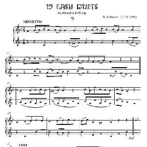 萨克斯谱 | 12首单簧管萨克斯重奏之九 莫扎特