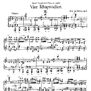 Four Rhapsodies Op.11 钢琴谱 厄恩斯特 凡 多南依