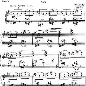 斯克里亚宾3首钢琴练习曲 Op65 钢琴谱 斯克里亚宾