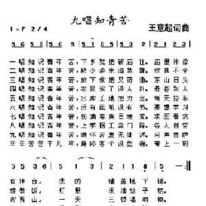 知青小唱_民歌简谱_词曲:王意超 王意超