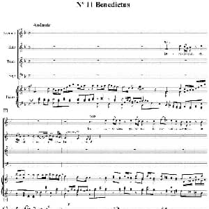 萨克斯谱 | N°11 Benedictus 萨克斯四重奏 钢琴伴奏