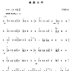 二胡谱 | 勇敢少年 王莉莉