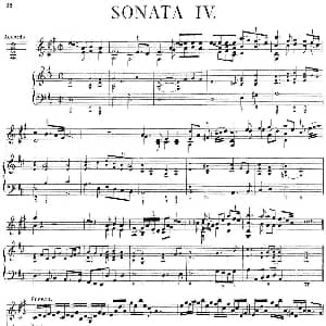 小提琴谱 | Biber Violin Sonata IV 小提琴 钢琴伴奏