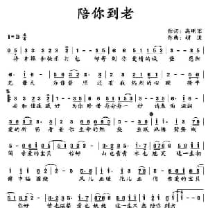 陪你到老_通俗唱法乐谱_词曲:高明军 胡进