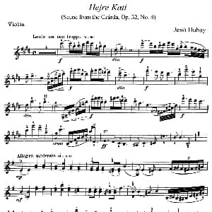 小提琴谱 | Hejre Kati Scene from the Czarda,Op.32,No.4 ​胡鲍伊 Hubay