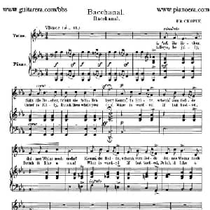 宴会 Bacchanal_外国歌谱_词曲: 弗雷德里克 肖邦 Frederic Chopin