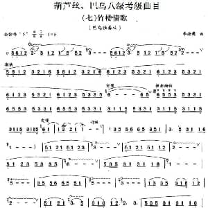 巴乌八级考级曲目 竹楼情歌 李海鹰