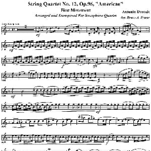 萨克斯谱 | String Quartet No.12 Op.96 四重奏 次中音萨克斯分谱