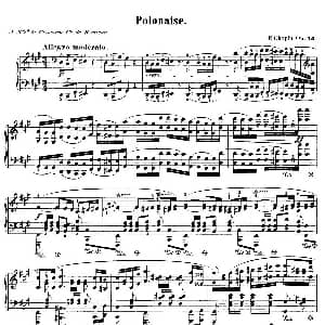 Polonaise in f Sharp Minor Op.44 钢琴谱 肖邦 chopin
