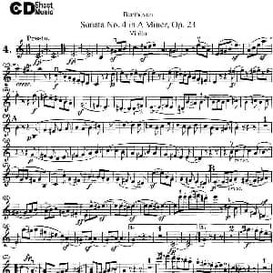 小提琴谱 | Violin Sonata No.4 in A Minor Op.23